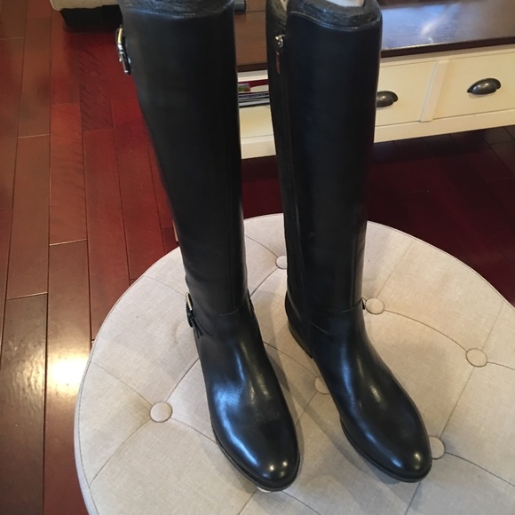 Marc Fisher Shoes - Marc Fisher Black Leather/Suede High Boots